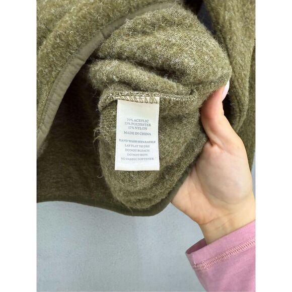 Onward Reserve Piper Brushed Fleece Olive Green 1/4 Zip Pullover Size S - Picture 8 of 9